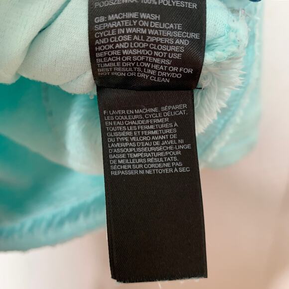 The North Face women's frosty blue Oso hoodie faux fur fleece zip up jacket XS - Picture 10 of 13